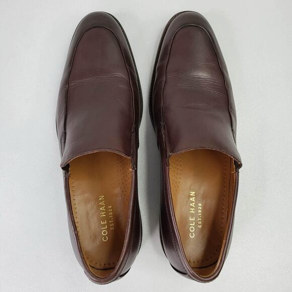 Cole Haan Men\'s Size 10 Madison Split Venetian II Slip-On Loafers Brown Leather
